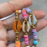 Tornozeleira madrepérola laranja