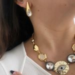 Colar olho duplo banho com zircônia