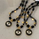Colar olho turco negro