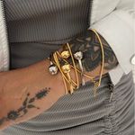 Bracelete Duplo Bicolor