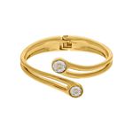 Bracelete Ponteira com Zircônia em Banho Dourado