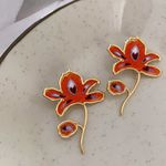 Brinco Flor Estampada