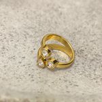 Anel Três Pontos de Luz em Zircônia