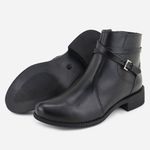 Bota em Couro Maria Paula Cano Curto Preta