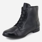 Bota Coturno Em Couro Maria Paula Amarração Preto
