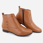 Bota em Couro Maria Paula Cano Curto Rusty