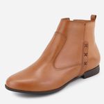 Bota em Couro Maria Paula Cano Curto Rusty