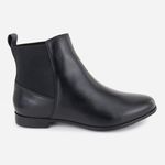 Bota em Couro Casual Básica Tatiane Preto