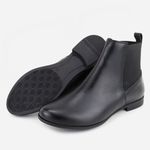 Bota em Couro Casual Básica Tatiane Preto