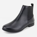 Bota em Couro Casual Básica Tatiane Preto