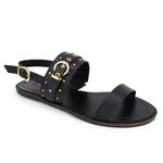 Rasteira Rita Cravo Preto