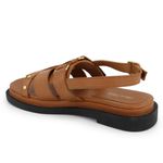 Sandália Couro Marcela Camel