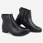 Bota Casual em Couro Beatriz Preto