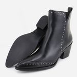 Bota Texana em Couro Yasmin Preto