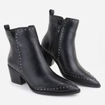 Bota Texana em Couro Yasmin Preto