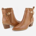 Bota Texana em Couro Bianca Camel