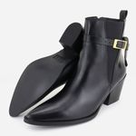 Bota Texana em Couro Bianca Preto