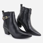Bota Texana em Couro Bianca Preto