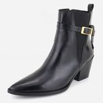 Bota Texana em Couro Bianca Preto