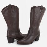 Bota Texana Em Couro Feminina Bico Fino Maria Paula Expresso