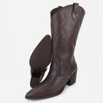 Bota Texana Em Couro Feminina Bico Fino Maria Paula Expresso