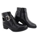 Bota Feminina Casual Fivela Cano Curto Moda Maria Paula Preta