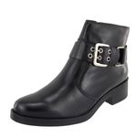 Bota Feminina Casual Fivela Cano Curto Moda Maria Paula Preta