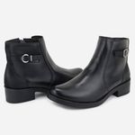 Bota Dia a Dia em Couro Alice Preto