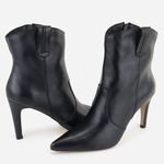 Bota Em Couro Salto Fino Luxo Noemi Preto