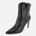 Bota Em Couro Salto Fino Luxo Noemi Preto