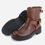 Bota Em Couro Cano Médio Carla Cacau