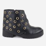 Bota Em Couro Tratorada Ingrid Preto