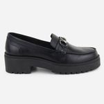 Mocassim Feminino Bridão Couro Stela Preto
