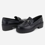 Mocassim Feminino Bridão Couro Stela Preto