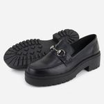 Mocassim Feminino Bridão Couro Stela Preto