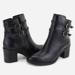 Bota em Couro Cano Baixo Vitória Preto