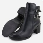 Bota em Couro Cano Baixo Vitória Preto