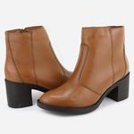 Bota em Couro Cano Curto Lisa Maria Paula Conforto 
