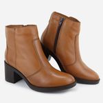 Bota em Couro Cano Curto Lisa Maria Paula Conforto 