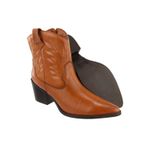 Bota Country Texana Western em Couro Bico Fino Maria Paula Camel