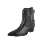 Bota Country Texana Western em Couro Bico Fino Maria Paula Preta