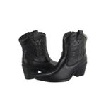 Bota Country Texana Western em Couro Bico Fino Maria Paula Preta