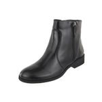 Bota em Couro Conforto Casual Maria Paula Cano Curto Preto