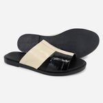 Rasteira Feminina Couro Calce Fácil Atena Off White