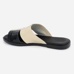 Rasteira Feminina Couro Calce Fácil Atena Off White