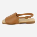 Sandália Rasteira Casual Conforto Safira Camel