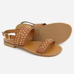 Rasteira Rasteirinha Couro Hotfix Verena Camel