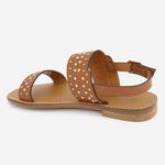 Rasteira Rasteirinha Couro Hotfix Verena Camel