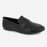 Loafer Couro Feminino Casual Romina Preto
