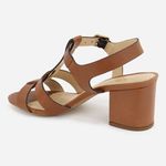 Tamanco Feminino Couro Fivela Confort Noemi Camel